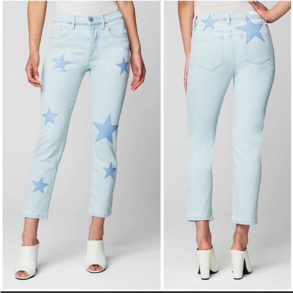 Blank NYC The Madison Crop Light Blue Starlight High Waisted jeans size 29